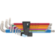 Набор Г-образных ключей WERA, из нержавеющей стали 3950/9 Hex-Plus Multicolour Imperial 1, дюймовые, 05022860001