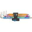 Набір Г-подібних ключів WERA 3950/9 Hex-Plus Multicolour HF Stainless 1, метричних, нержавіюча сталь, з фіксуючою функцією, 05022699001